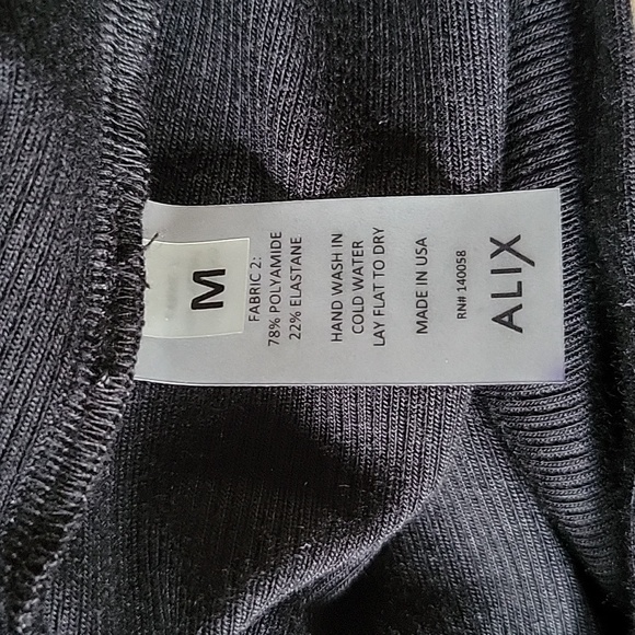 Alix NYC, Intermix, Harring ribbed, black bodysuit, size M. - Picture 9 of 10